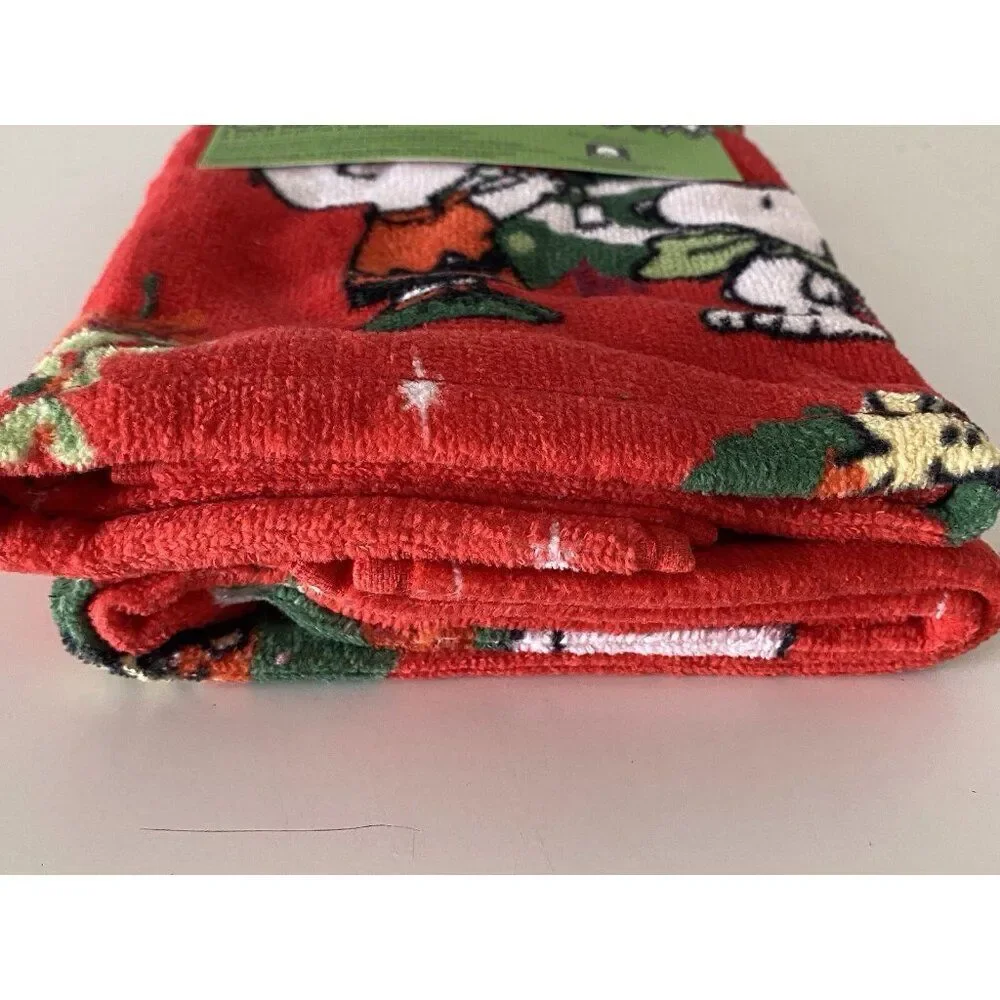 2 Pack Peanuts Snoopy Charlie Brown Christmas Holiday Red 16